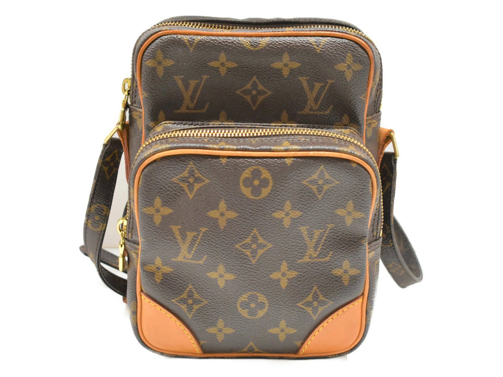Louis Vuitton Amazon Shoulder Brown Monogram Bag Canvas Brown